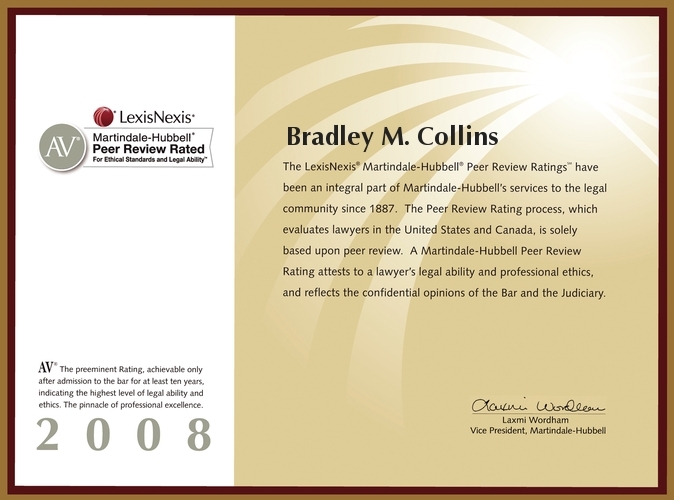 AV Preeminent 2008 Bradley M. Collins